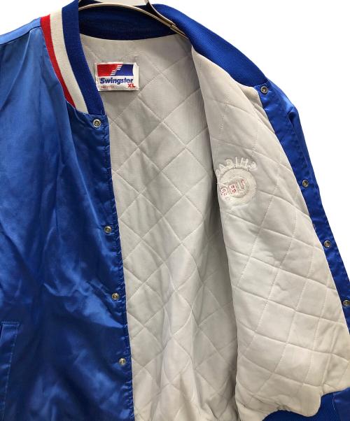 Swing ster（スウィングスター）Swing ster (スウィングスター) CHICAGO CUBS（シカゴカブズ）ナイロンブルゾン ブルー サイズ:XLの古着・服飾アイテム