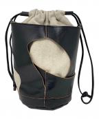 Y'sワイズ）の古着「ショルダーバッグ」｜ブラック×アイボリー