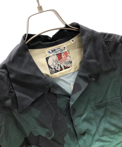 Sun Surf SPECIAL EDITION（サンサーフ・スペシャルエディション）Sun Surf SPECIAL EDITION (サンサーフ・スペシャルエディション) アロハシャツ “木曾街道六十九次之内 下諏訪 八重垣姫” グリーン×ブラック サイズ:Mの古着・服飾アイテム