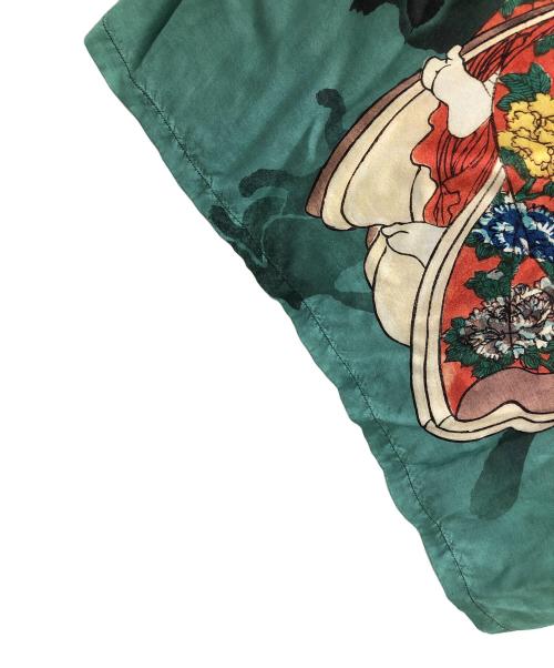 Sun Surf SPECIAL EDITION（サンサーフ・スペシャルエディション）Sun Surf SPECIAL EDITION (サンサーフ・スペシャルエディション) アロハシャツ “木曾街道六十九次之内 下諏訪 八重垣姫” グリーン×ブラック サイズ:Mの古着・服飾アイテム