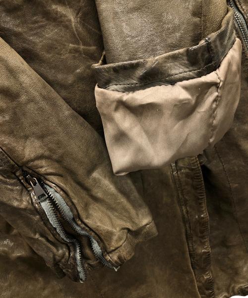 GIORGIO BRATO（ジョルジョブラッド）GIORGIO BRATO (ジョルジョブラッド) レザージャケット グレー サイズ:40の古着・服飾アイテム