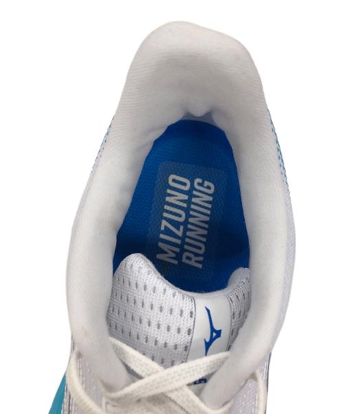 MIZUNO（ミズノ）MIZUNO (ミズノ) ランニングシューズ WAVE RIDER(ウエーブライダー）28 ホワイト×ブルー サイズ:25cmの古着・服飾アイテム