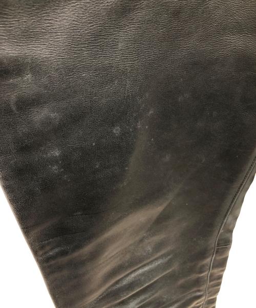 BLUE WORK（ブルーワーク）BLUE WORK (ブルーワーク) レザーパンツ ブラック サイズ:50の古着・服飾アイテム