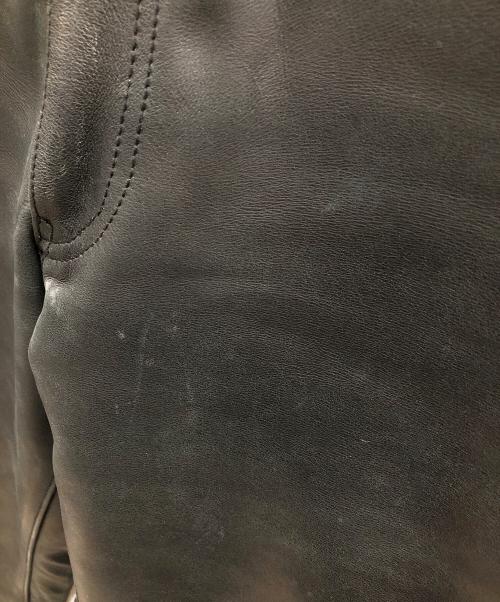 BLUE WORK（ブルーワーク）BLUE WORK (ブルーワーク) レザーパンツ ブラック サイズ:50の古着・服飾アイテム