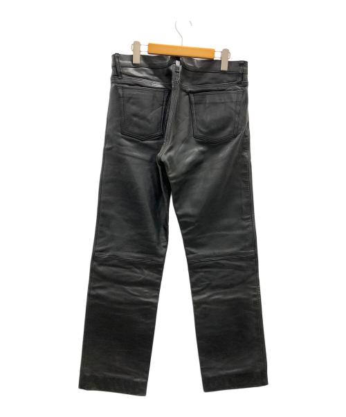 BLUE WORK（ブルーワーク）BLUE WORK (ブルーワーク) レザーパンツ ブラック サイズ:50の古着・服飾アイテム