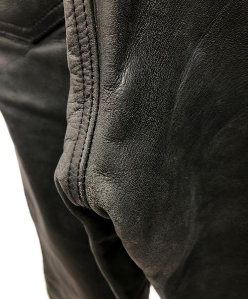 BLUE WORK（ブルーワーク）BLUE WORK (ブルーワーク) レザーパンツ ブラック サイズ:50の古着・服飾アイテム