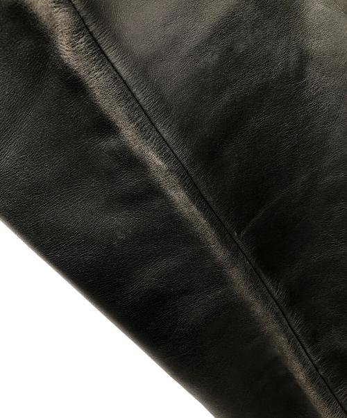 BLUE WORK（ブルーワーク）BLUE WORK (ブルーワーク) レザーパンツ ブラック サイズ:50の古着・服飾アイテム