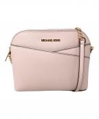 MICHAEL KORSマイケル・コース）の古着「ショルダーバッグ JET SET TRAVEL MD DOME XCROSS XBODY（ジェットセット トラベル ミディアム ドーム クロスボディ）」｜ピンク
