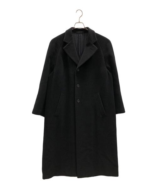 Ermenegildo Zegna soft（エルメネジルドゼニアソフト）Ermenegildo Zegna soft (エルメネジルドゼニアソフト) ウール ロング チェスターコート ブラック サイズ:46の古着・服飾アイテム