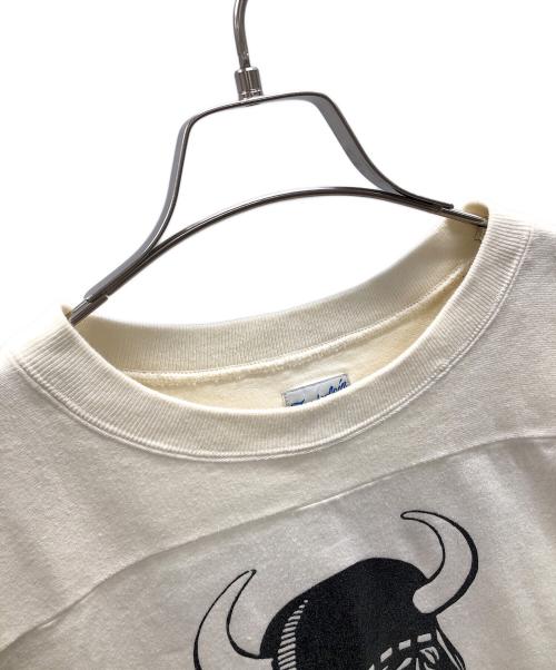 TENDERLOIN（テンダーロイン）TENDERLOIN (テンダーロイン) 7分袖カットソー NFL（エヌ エフ エル）フットボールTシャツ ホワイト サイズ:MEDIUMの古着・服飾アイテム