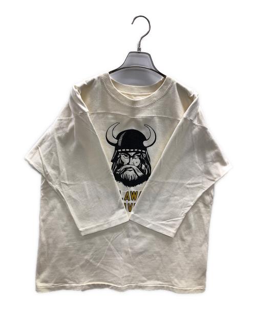 TENDERLOIN（テンダーロイン）TENDERLOIN (テンダーロイン) 7分袖カットソー NFL（エヌ エフ エル）フットボールTシャツ ホワイト サイズ:MEDIUMの古着・服飾アイテム