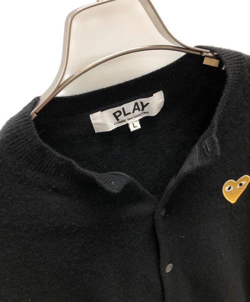 PLAY COMME des GARCONS（プレイコムデギャルソン）PLAY COMME des GARCONS (プレイ コムデギャルソン) クルーネックカーディガン ブラック サイズ:Lの古着・服飾アイテム