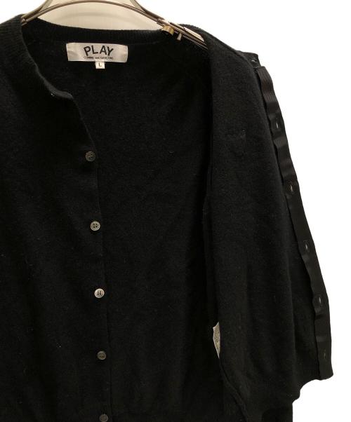 PLAY COMME des GARCONS（プレイコムデギャルソン）PLAY COMME des GARCONS (プレイ コムデギャルソン) クルーネックカーディガン ブラック サイズ:Lの古着・服飾アイテム
