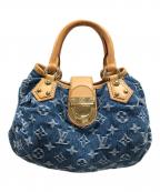 LOUIS VUITTONルイ ヴィトン）の古着「ハンドバッグ モノグラムデニム プリーティ」｜ブルー