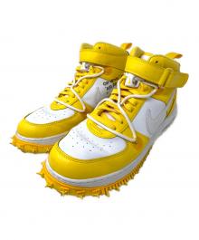 NIKE（ナイキ）の古着「ハイカットスニーカー Nike AIR FORCE 1 MID（ナイキ エアフォース1 ミッド）」｜ホワイト×イエロー