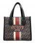 GUESS（ゲス）の古着「2WAYバッグ ハンドバッグ ショルダーバッグ SILVANA Mini Tote（シルバナ ミニ トート）」｜レッド×グレー
