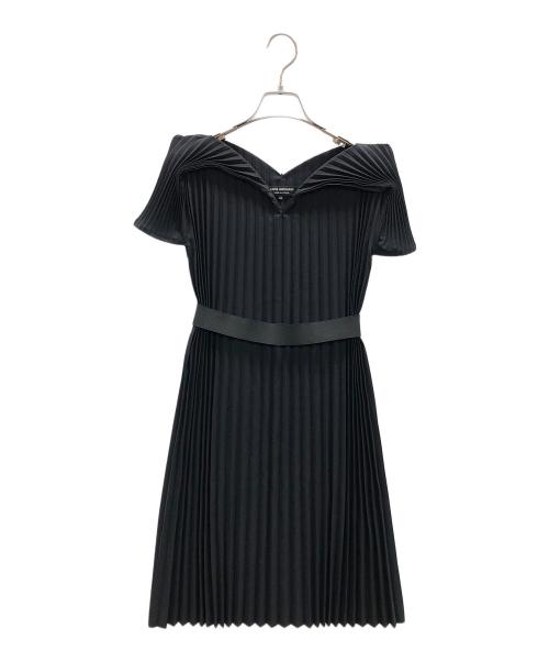 JUNYA WATANABE COMME des GARCONS（(ジュンヤワタナベ コムデギャルソン）JUNYA WATANABE COMME des GARCONS ((ジュンヤワタナベ コムデギャルソン) プリーツブラウスワンピース ブラック サイズ:XSの古着・服飾アイテム