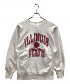 Championチャンピオン）の古着「リバースウィーブスウェット ILLINOIS STATE（イリノイ ステイト）」｜ホワイト