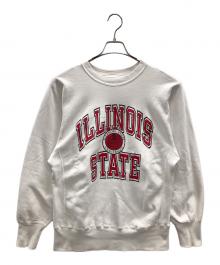 Champion（チャンピオン）の古着「リバースウィーブスウェット ILLINOIS STATE（イリノイ ステイト）」｜ホワイト