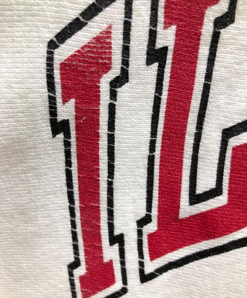 Champion（チャンピオン）Champion (チャンピオン) リバースウィーブスウェット ILLINOIS STATE（イリノイ ステイト） ホワイト サイズ:LARGEの古着・服飾アイテム