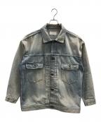 RESOUND CLOTHINGリサウンドクロージング）の古着「デニムジャケット オーバーサイズＧジャン」｜スカイブルー