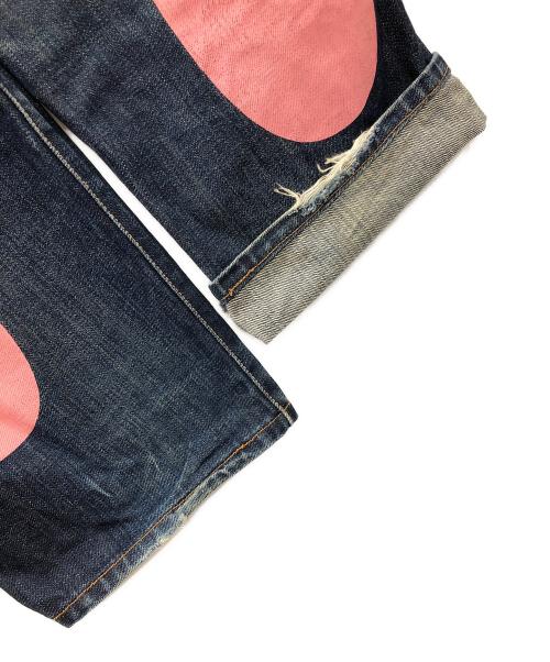 EVISU（エヴィス）EVISU (エビス) デニムパンツ ネイビー×ピンク サイズ:32×35の古着・服飾アイテム