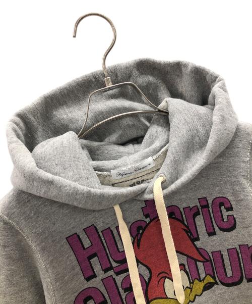 Hysteric Glamour（ヒステリックグラマー）Hysteric Glamour (ヒステリックグラマー) プルオーバーパーカー ウッドペッカー ロゴプリント グレー サイズ:FREEの古着・服飾アイテム