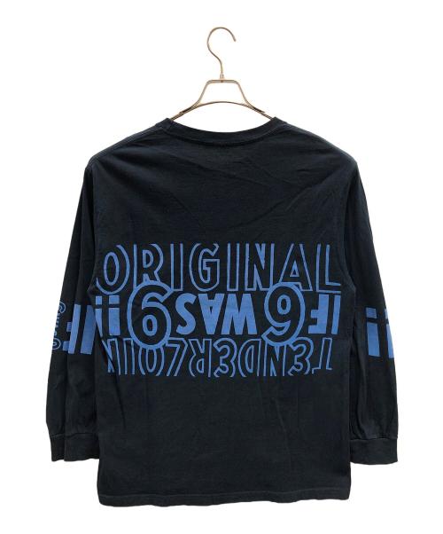 TENDERLOIN（テンダーロイン）TENDERLOIN (テンダーロイン) 長袖Tシャツ LONG SLEEVE TEE（ロング スリーブ ティー） ネイビー×ブルー サイズ:LARGEの古着・服飾アイテム