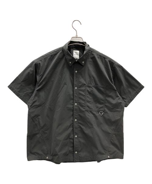 garage green works（ガレージグリーンワークス）garage green works (ガレージグリーンワークス) 半袖シャツ ハーフスリーブタイプライターシャツ チャコールグレー サイズ:Sの古着・服飾アイテム