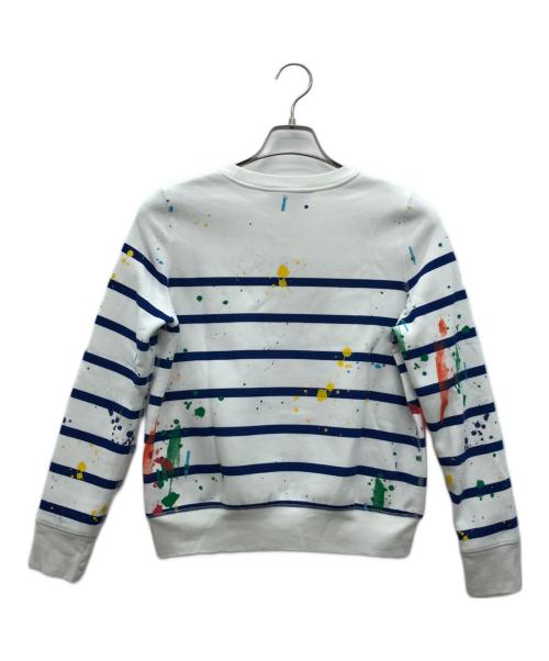 POLO RALPH LAUREN（ポロ・ラルフローレン）POLO RALPH LAUREN (ポロ・ラルフローレン) スウェット ホワイト×ネイビー サイズ:XL/TG(16)の古着・服飾アイテム