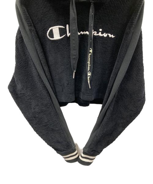 Champion REVERSE WEAVE（チャンピオン リバース ウィーブ）Champion REVERSE WEAVE (チャンピオン リバース ウィーブ) パーカー CORDUROY CROPPED HOODIE（コーデュロイ クロップド フーディ） ブラック サイズ:JPN Sの古着・服飾アイテム