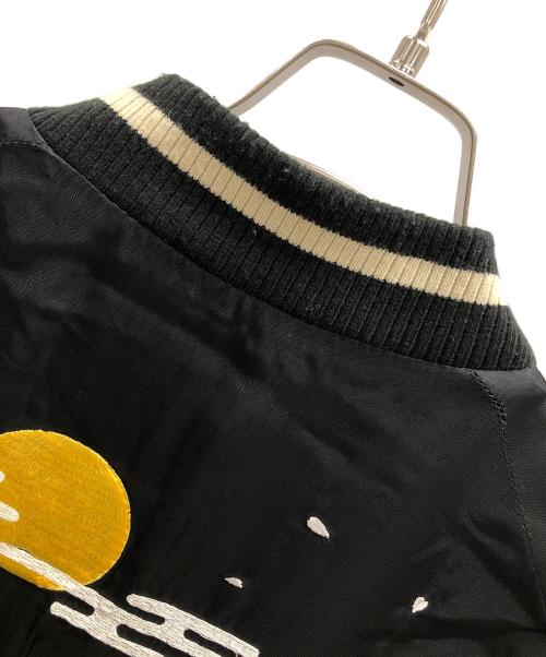 CROPPED HEADS（クロップドヘッズ）CROPPED HEADS (クロップドヘッズ) ガシャリバーシブル スカジャン ブラック×パープル サイズ:XLの古着・服飾アイテム