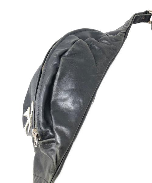 VANSON（バンソン）VANSON (バンソン) BACKDROP (バックドロップ) レザーウエストバッグ ブラック サイズ:実寸サイズにてご確認ください。の古着・服飾アイテム