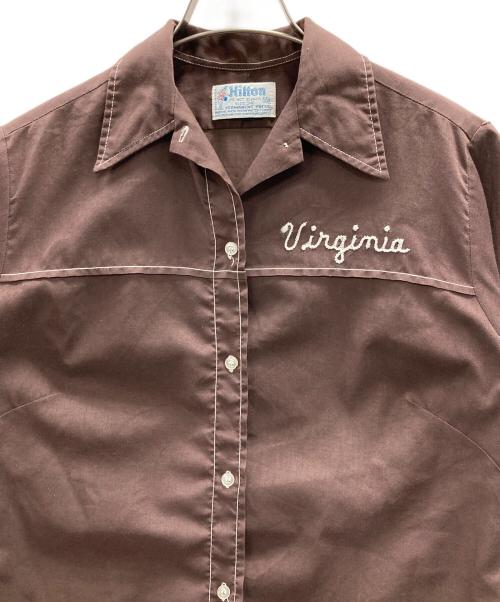 Hilton（ヒルトン）Hilton (ヒルトン) 半袖シャツ ブラウン サイズ:34の古着・服飾アイテム