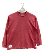 WTAPSダブルタップス）の古着「長袖Tシャツ 23AW/OBJ 01 LS COTTON.CONTAINING（コンテイニング）」｜エンジ