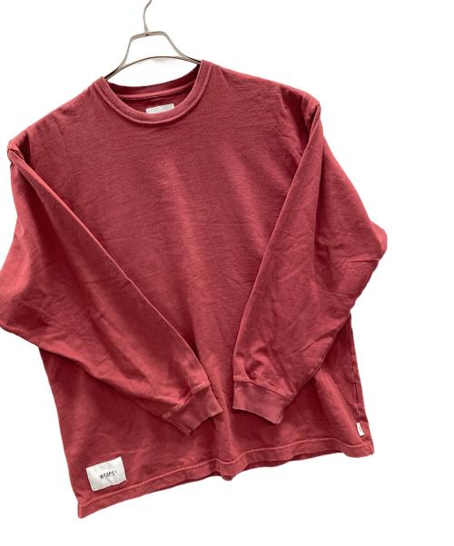 WTAPS（ダブルタップス）WTAPS (ダブルタップス) 長袖Tシャツ 23AW/OBJ 01 LS COTTON.CONTAINING（コンテイニング） エンジ サイズ:X 03の古着・服飾アイテム