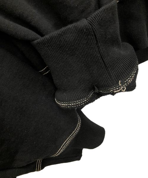 stussy（ステューシー）stussy (ステューシー) パーカー Contrast Stitch Label Pullover Hoodie（コントラスト ステッチ ラベル プルオーバー フーディ） ブラック サイズ:Lの古着・服飾アイテム