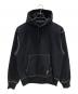 stussy（ステューシー）の古着「パーカー Contrast Stitch Label Pullover Hoodie（コントラスト ステッチ ラベル プルオーバー フーディ）」｜ブラック