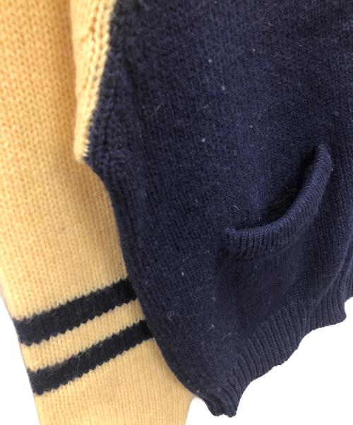 AVIREX Sport（アヴィレックス スポーツ）AVIREX Sport (アヴィレックス スポーツ) カウチンニットカーディガン ネイビー×アイボリー サイズ:Lの古着・服飾アイテム