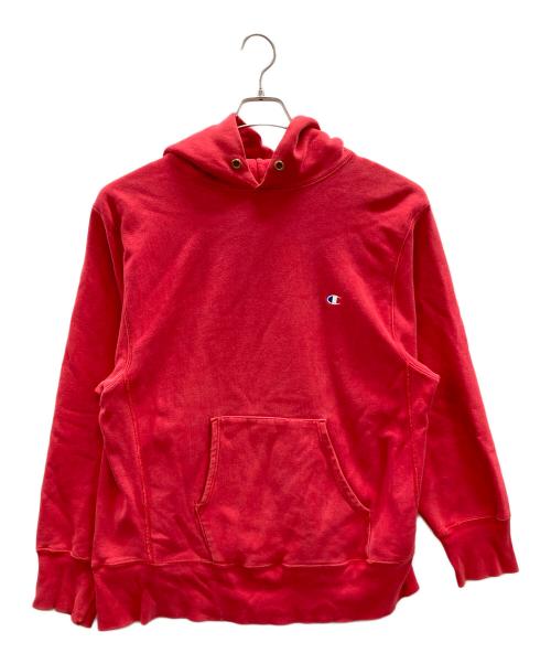 Champion REVERSE WEAVE（チャンピオン リバース ウィーブ）Champion REVERSE WEAVE (チャンピオン リバース ウィーブ) プルオーバーパーカー レッド サイズ:Lの古着・服飾アイテム