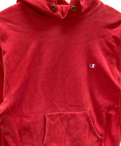 Champion REVERSE WEAVE（チャンピオン リバース ウィーブ）Champion REVERSE WEAVE (チャンピオン リバース ウィーブ) プルオーバーパーカー レッド サイズ:Lの古着・服飾アイテム