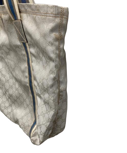 GUCCI（グッチ）GUCCI (グッチ) GGキャンバストートバッグ ライトグレー サイズ:実寸サイズにてご確認ください。の古着・服飾アイテム