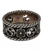 GUCCIグッチ）の古着「リング インターロッキングG フラワー」｜シルバー