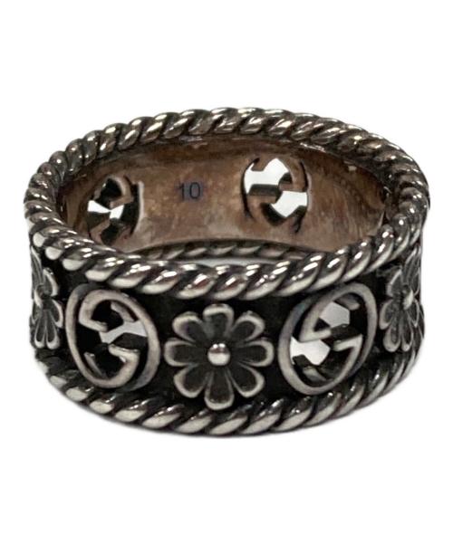 GUCCI（グッチ）GUCCI (グッチ) リング インターロッキングG フラワー シルバー サイズ:10の古着・服飾アイテム