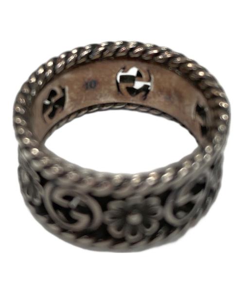 GUCCI（グッチ）GUCCI (グッチ) リング インターロッキングG フラワー シルバー サイズ:10の古着・服飾アイテム