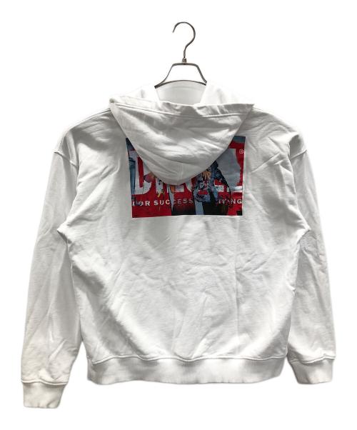 DIESEL（ディーゼル）DIESEL (ディーゼル) プルオーバーパーカー ホワイト サイズ:Lの古着・服飾アイテム