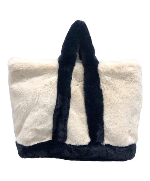 GOOD GRIEF!（グッドグリーフ）GOOD GRIEF! (グッドグリーフ) 2WAYバッグ トートバッグ ショルダーバッグ FAUX FUR TOTE BAG（フェイク ファー トート バッグ） ブラック×アイボリー サイズ:実寸サイズにてご確認ください。の古着・服飾アイテム