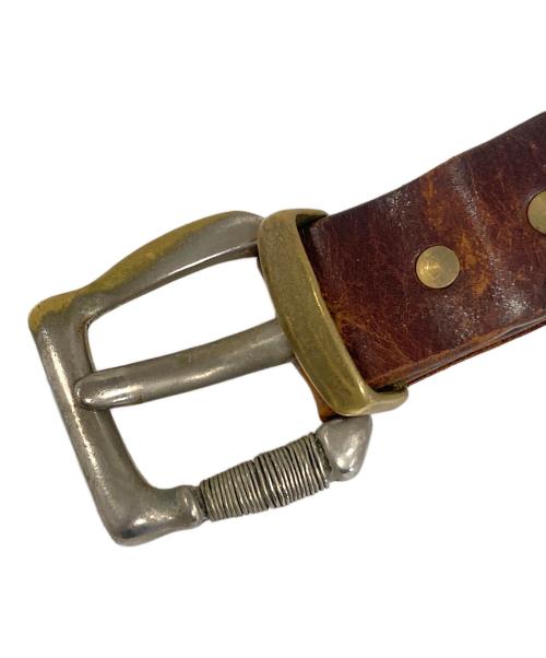 IRON HEART（アイアンハート）IRON HEART (アイアンハート) レザーベルト ブラウン サイズ:実寸サイズにてご確認くださいの古着・服飾アイテム