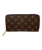 LOUIS VUITTONルイ ヴィトン）の古着「長財布 モノグラム  ジッピーウォレット」｜ブラウン×ワインレッド