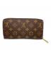 中古・古着 LOUIS VUITTON (ルイ ヴィトン) 長財布 モノグラム  ジッピーウォレット ブラウン×ワインレッド サイズ:実寸サイズにてご確認下さい。：32000円